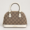 غوتشي GG ميني بيج بتفاصيل عاجية – ٢٠ سم Gucci GG Mini Dome Bag with Ivory Trim – 20 cm