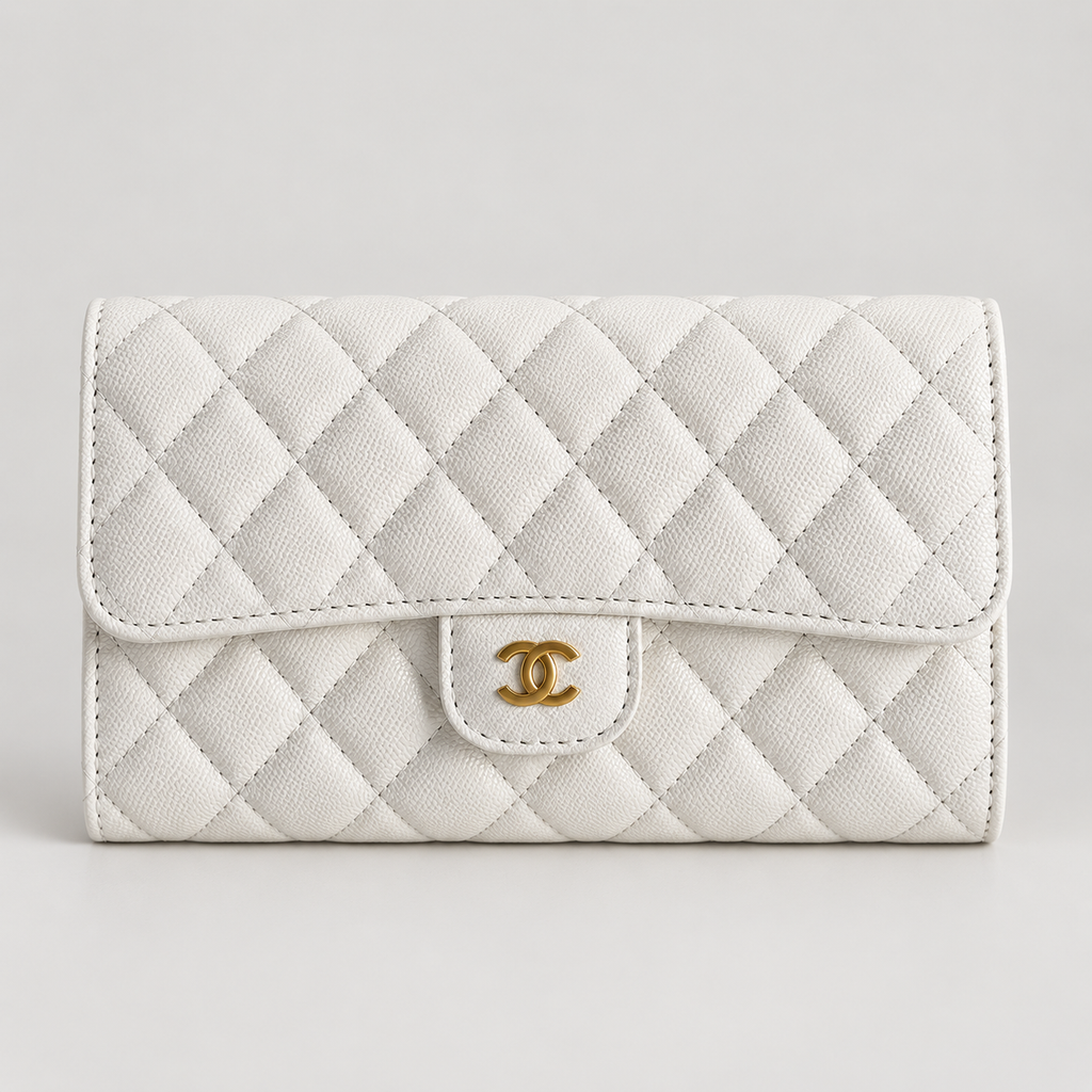 شانيل ميني أبيض مبطّن – ٢٢ سم Chanel White Mini Quilted Flap Bag – 22 cm