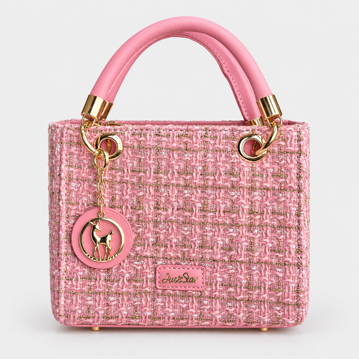 جنطة جست ستار تويد — وردي Just Star Tweed Bag — Pink
