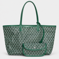 . جنطة غويارد ستايل سان لويس ويا محفظة — أخضر Goyard Saint Louis-Style Tote with Pouch — Green