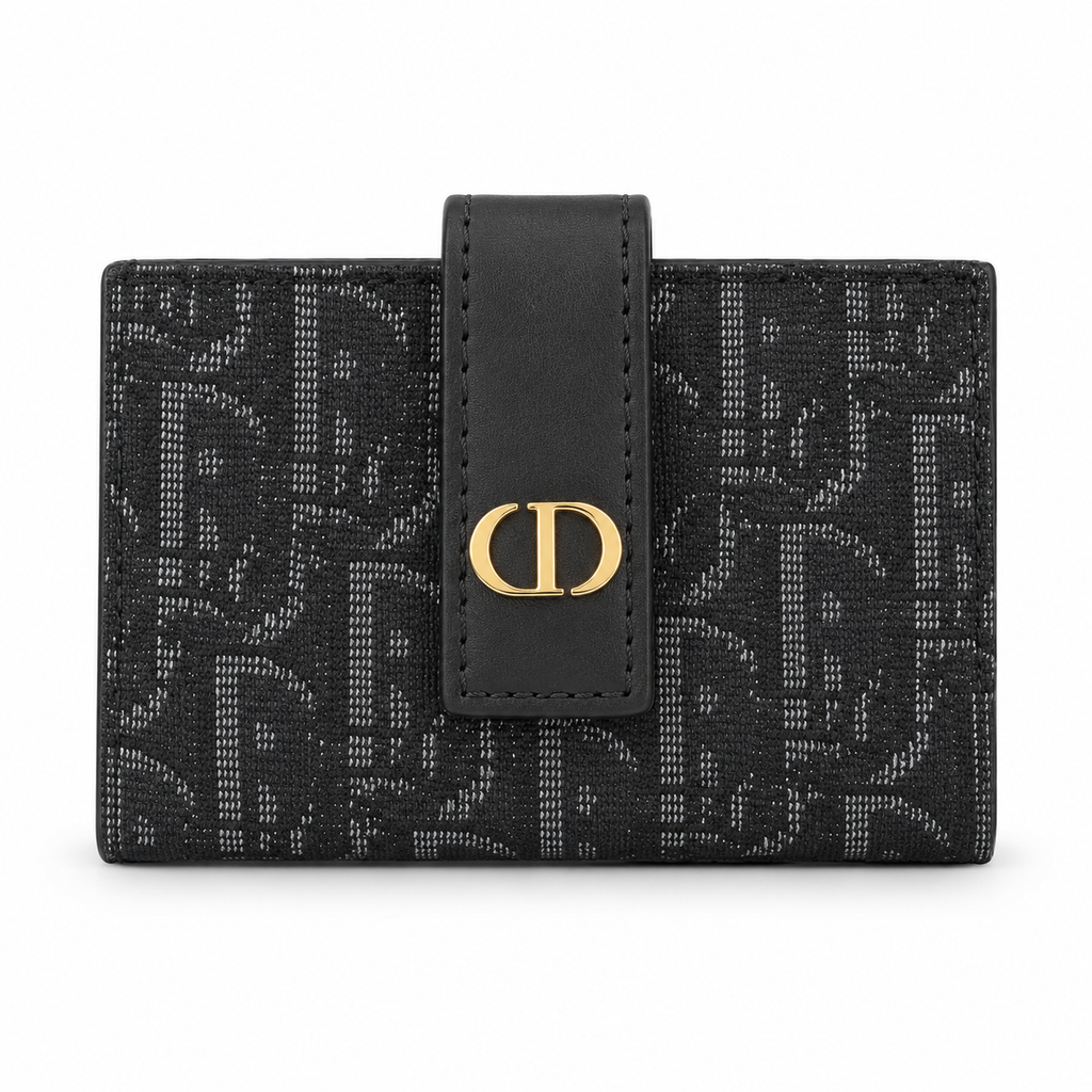 محفظة ديور مونوغرام صغيرة – أسود Dior Monogram Compact Wallet – Black
