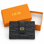 محفظة ديور مونوغرام صغيرة – أسود Dior Monogram Compact Wallet – Black