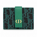 محفظة ديور مونوغرام صغيرة – أخضر زمردي  Dior Monogram Compact Wallet – Emerald Green