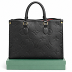 Louis Vuitton Embossed Monogram Tote – Black  شنطة لويس فيتون توت بنقشة بارزة – أسود