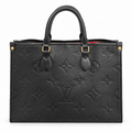 Louis Vuitton Embossed Monogram Tote – Black  شنطة لويس فيتون توت بنقشة بارزة – أسود
