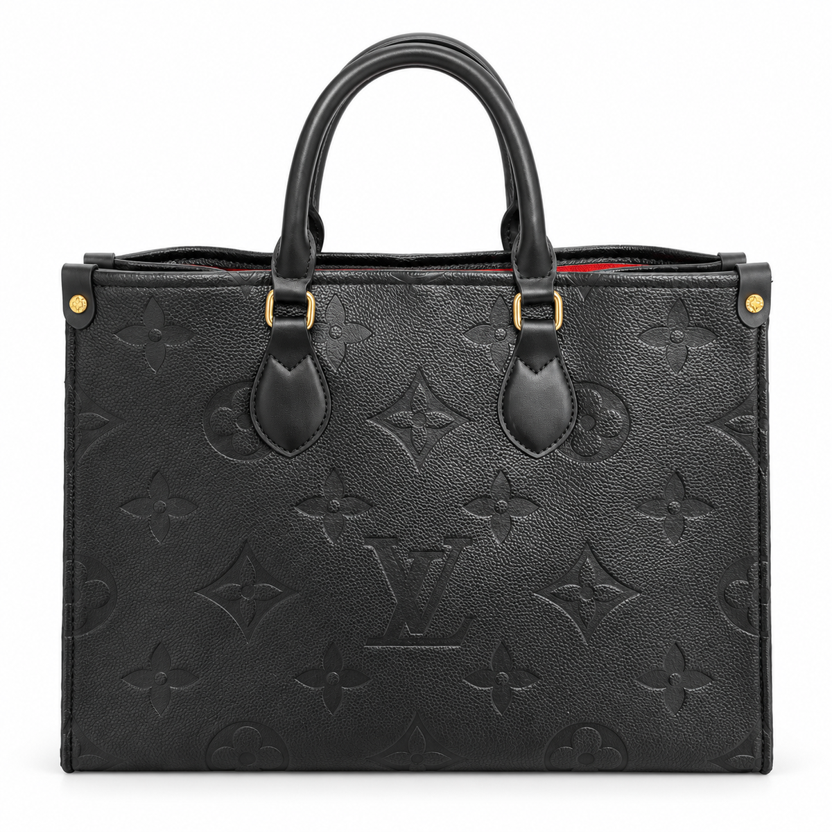 Louis Vuitton Embossed Monogram Tote – Black  شنطة لويس فيتون توت بنقشة بارزة – أسود