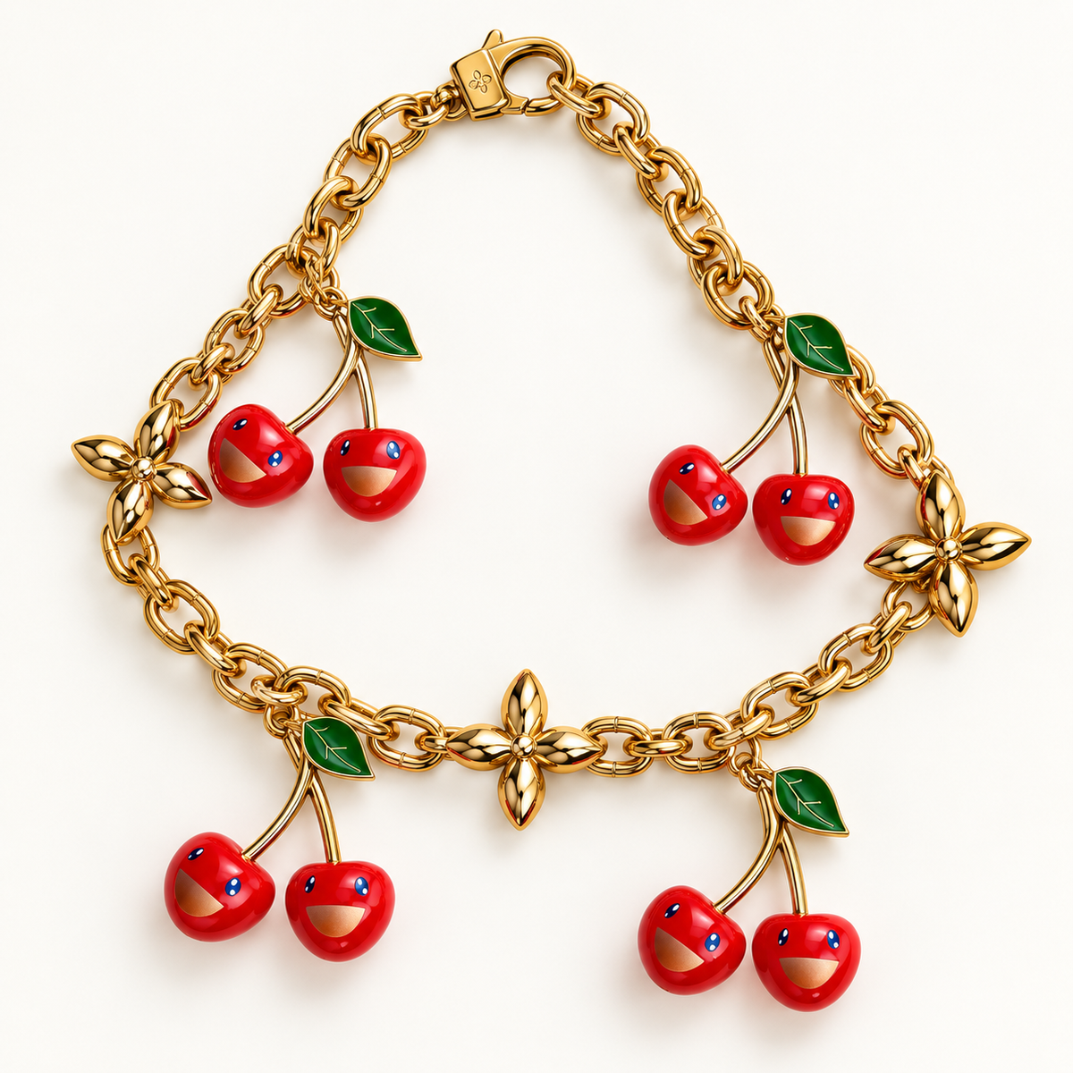 سلسلة جنطة LV بالكرز والورود 🍒
LV Cherry & Flower Bag Chain