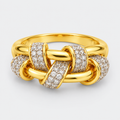 خاتم العقدة المتشابكة المرصّع
Sparkling Interwoven Knot Ring