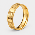 خاتم الزهور المنقوش باللون الذهبي
Gold-Tone Engraved Floral Band