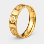 خاتم الزهور المنقوش باللون الذهبي
Gold-Tone Engraved Floral Band