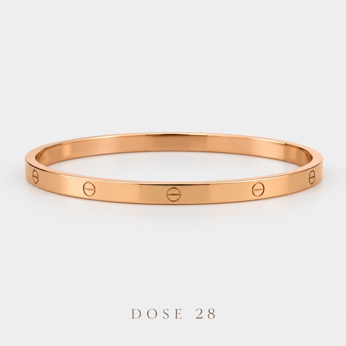 Rose Gold-Tone Screw Motif Bangle  أسوارة النقش الدائري بلون روز گولد