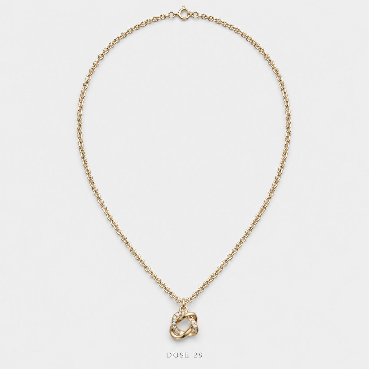 Crystal Knot Necklace سلسلة العقدة المرصّعة