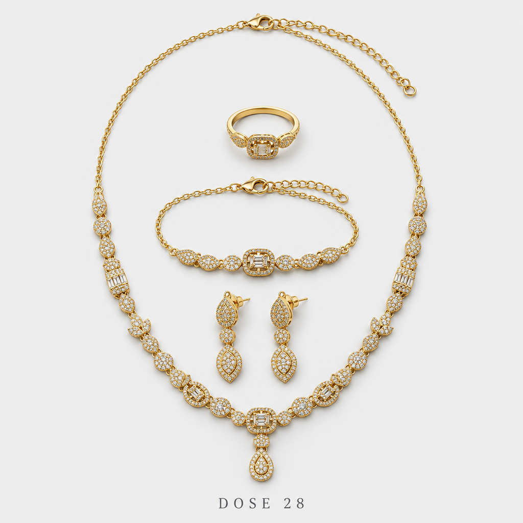 طقم القطرة المرصّع — Sparkling Teardrop Set