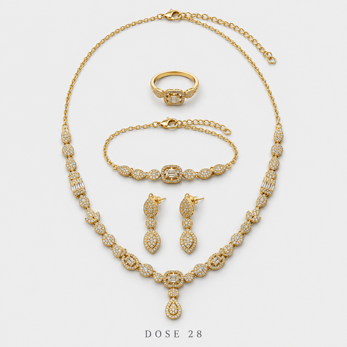 طقم القطرة المرصّع — Sparkling Teardrop Set