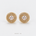تراجي الهالة المزدوجة Double Halo Sparkle Stud Earrings