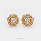 تراجي الهالة المزدوجة Double Halo Sparkle Stud Earrings