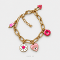 سوار التعليقات الوردية Pink Charm Bracelet