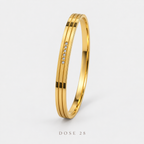 Gold-Tone Linear Sparkle Bangle  أسوارة الخطوط والفصوص الناعمة