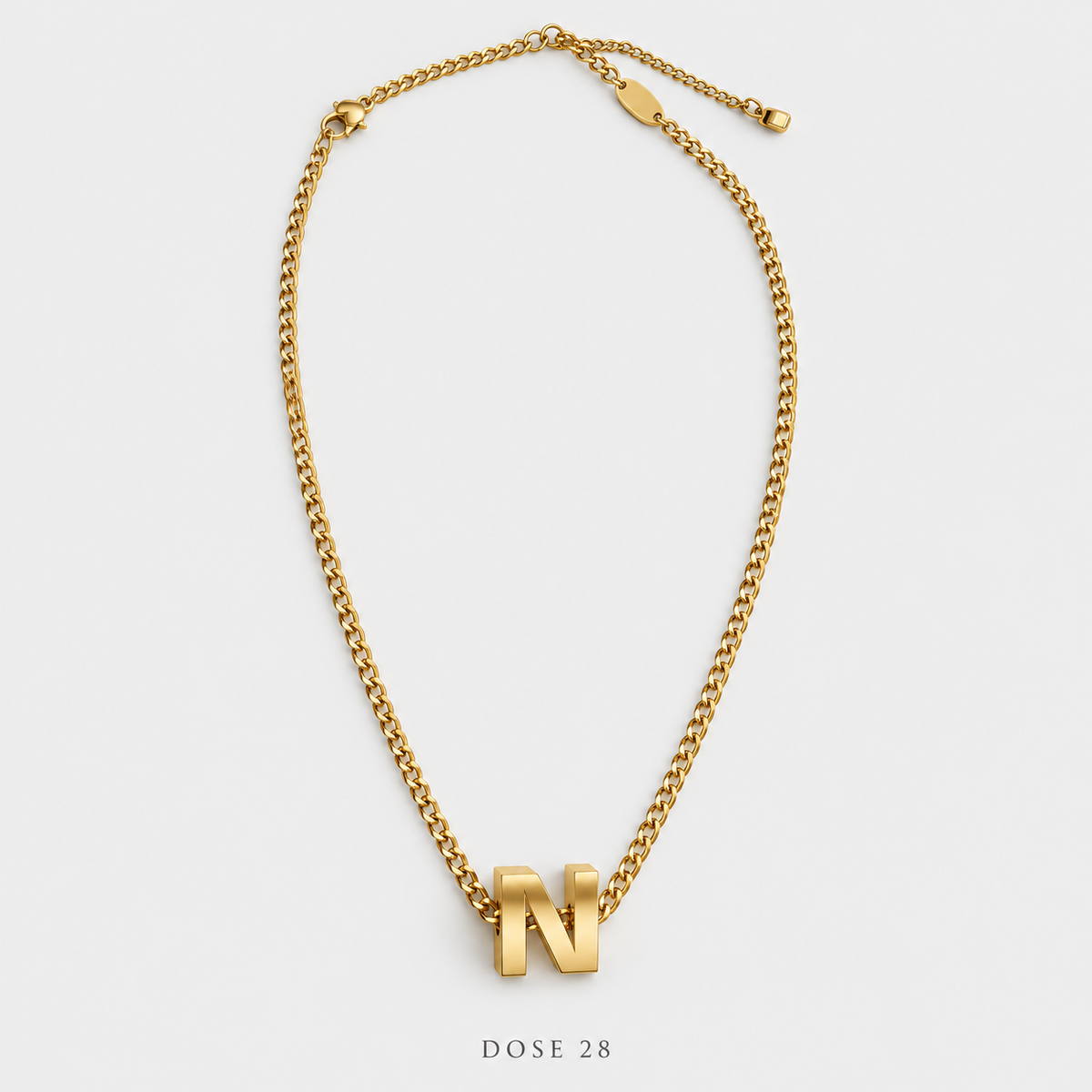 عقد حرف N بلون ذهبي Gold-Tone N Initial Necklace