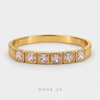 Square Sparkle Gold-Tone Bangle  أسوارة الفصوص المربّعة  xxxxxxxxxx