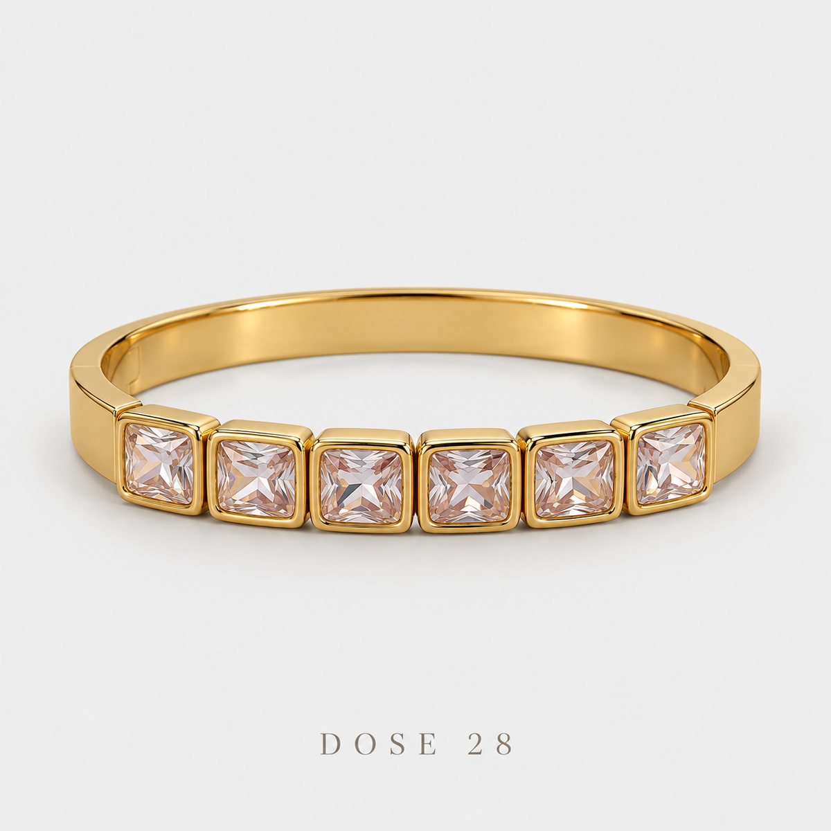 Square Sparkle Gold-Tone Bangle  أسوارة الفصوص المربّعة  xxxxxxxxxx