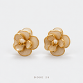 Ivory Blossom Stud Earrings  تراجي الوردة العاجية