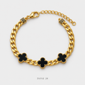 سوار البرسيم الأسود الثلاثي Triple Black Clover Bracelet