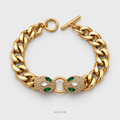 سوار الأفعى المرصّع   Twin Snake Head Bracelet