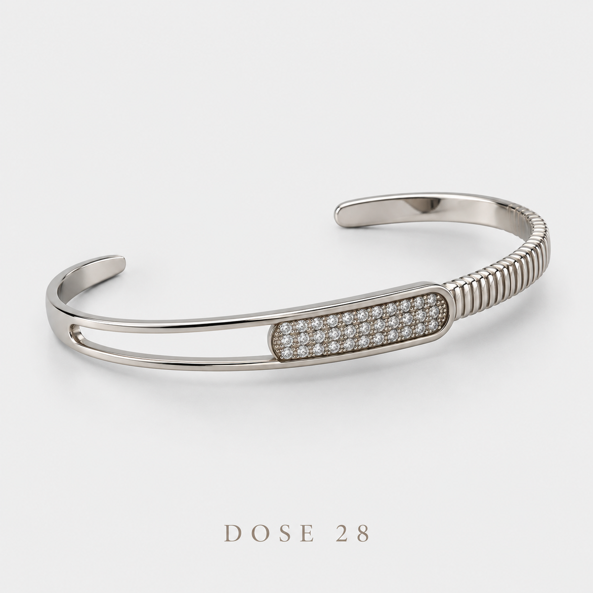 Silver-Tone Sparkle Cuff   أسوارة مفتوحة بلون فضي ولمعة ناعمة