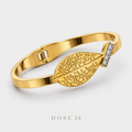 Gold-Tone Leaf Bracelet   أسوارة ورقة الشجر بلون ذهبي