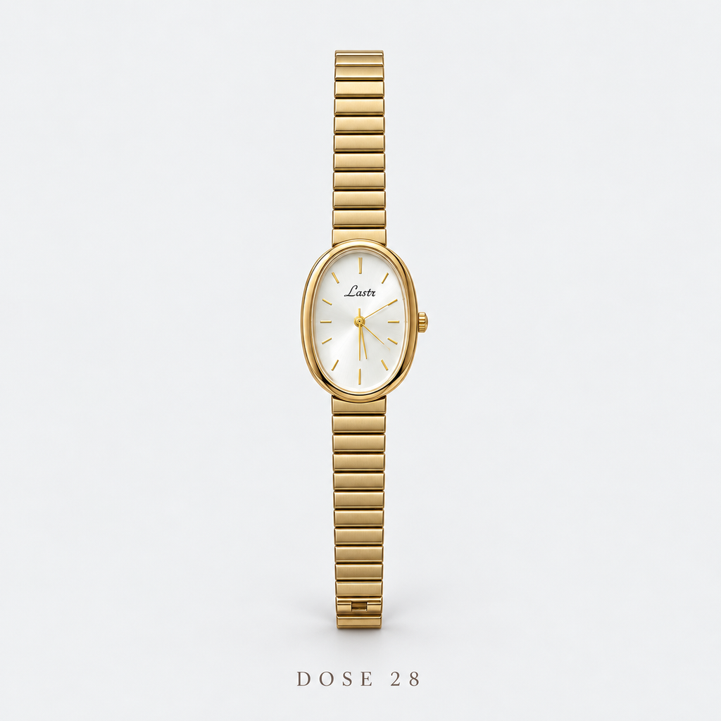 ساعة الأناقة البيضاوية Classic Oval Gold-Tone Watch