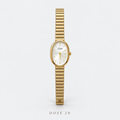 ساعة الأناقة البيضاوية Classic Oval Gold-Tone Watch