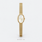 ساعة الأناقة البيضاوية Classic Oval Gold-Tone Watch