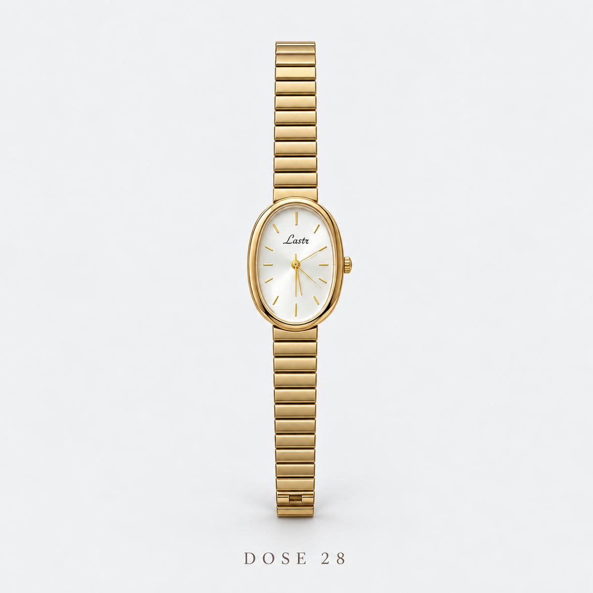 ساعة الأناقة البيضاوية Classic Oval Gold-Tone Watch