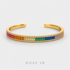 Rainbow Baguette Cuff  أسوارة قوس قزح المفتوحة