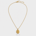 عقد الميدالية البيضاوية المنقوشة  Engraved Oval Pendant Necklace