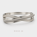 Silver-Tone Crossover Bracelet  أسوارة الخطوط المتداخلة بلون فضي