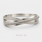 Silver-Tone Crossover Bracelet  أسوارة الخطوط المتداخلة بلون فضي