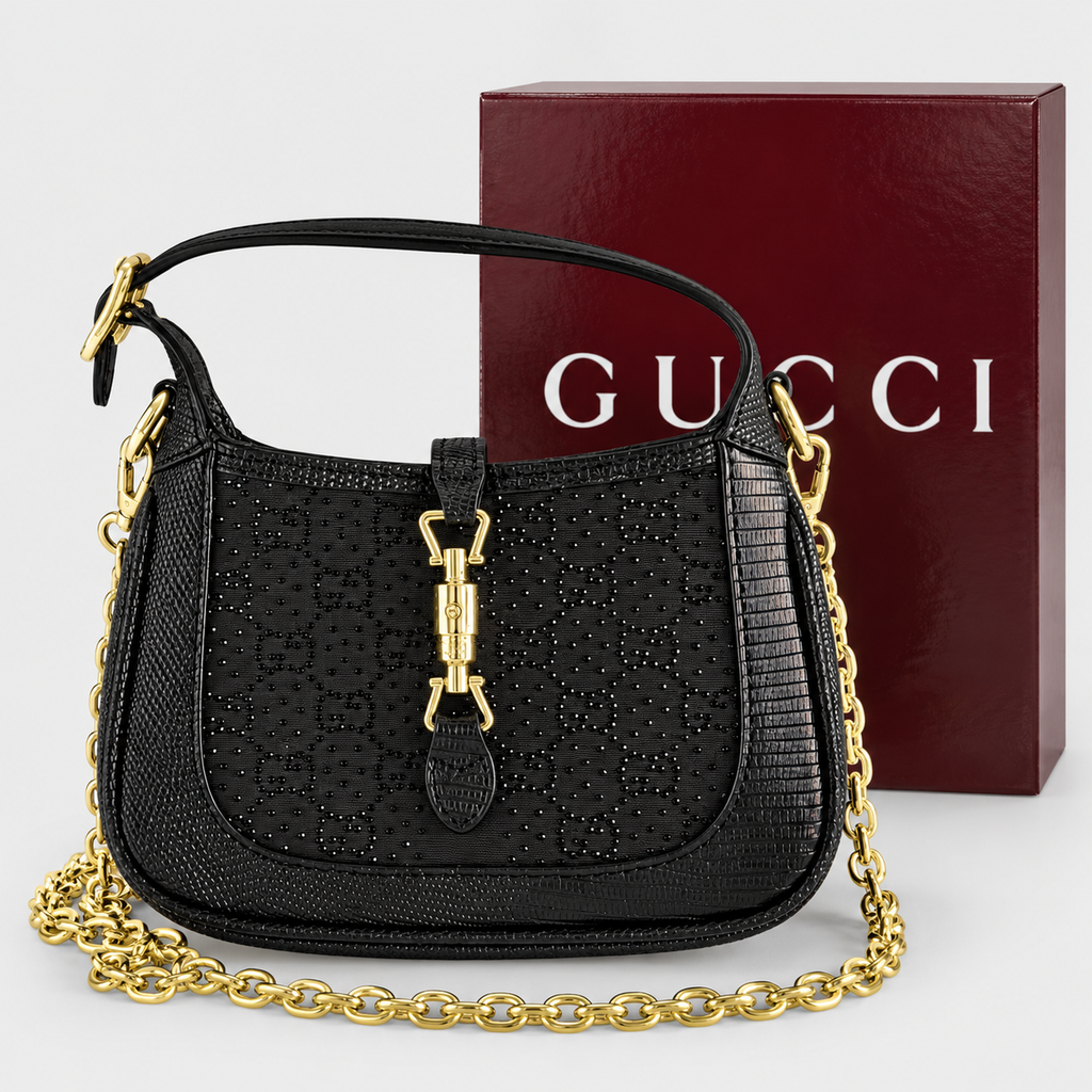 جنطة غوتشي ستايل جاكي — أسود Gucci Jackie-Style Bag — Black
