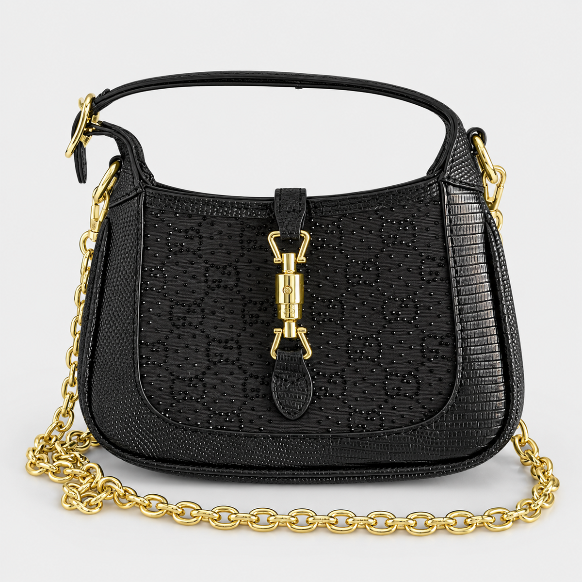 جنطة غوتشي ستايل جاكي — أسود Gucci Jackie-Style Bag — Black