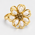 Pearl Bloom Statement Ring  محبس زهرة اللؤلؤ