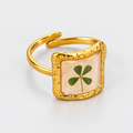 Lucky Clover Window Ring  محبس الحظ