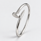 Silver-Tone Nail Bangle   أسوارة المسمار بلون فضي