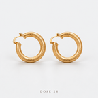 Textured Gold-Tone Hoops تراجي الحلقات بالنقشة الناعمة