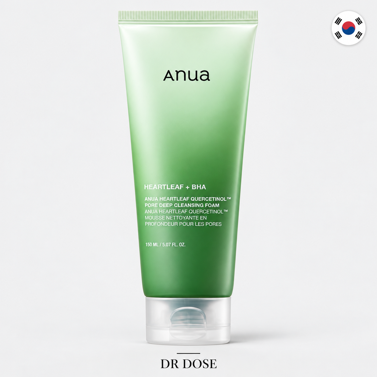 غسول أنوا هارتليف كيرسيتينول لتنظيف المسام العميق – 150 مل Anua Heartleaf Quercetinol™ Pore Deep Cleansing Foam – 150 ml